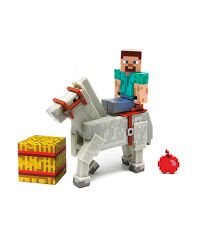 Фигурка Minecraft Steve w/ Horse 2-Pack (White horse)