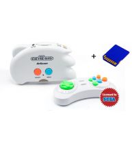 SEGA Genesis Nano Trainer + 390 игр + SD карта + адаптер + кабель USB (белый)