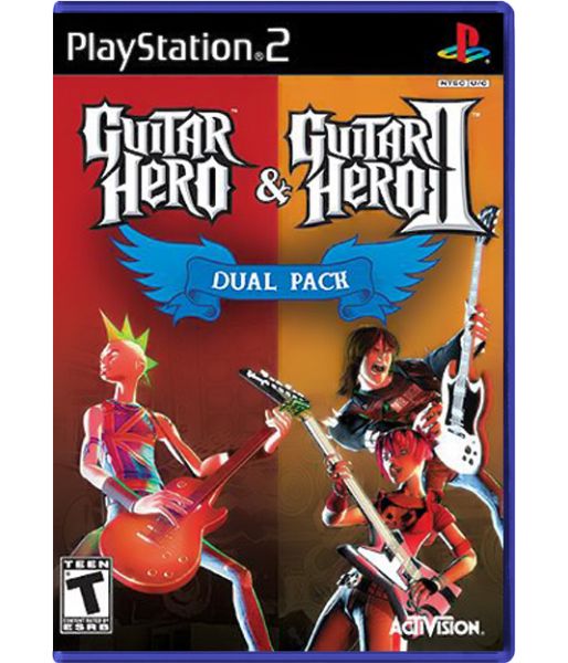 Guitar Hero 1 & 2 [Игровой комплект] (PS2)