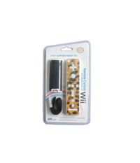 Wii Набор 3 в 1: наклейка на джойстик + задняя крышка + ремешок