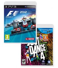 Комплект 2 в 1: F1 2012 [русская версия] + Just dance 4 [PS Move] (PS3)