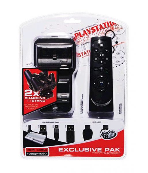MadCatz Exclusive Pak: 2x Charge Station+HDMI Cable+Remote+Charge Cable (PS3)