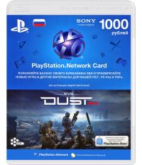 Playstation Live Card 1000: Карта оплаты Plystation Network 1000 руб. [DUST 514 Logo]