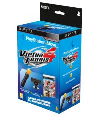 Комплект Virtua Tennis 4 [с поддержкой PS Move, 3D] + PS Move Motion Controller Boxed (PS3)